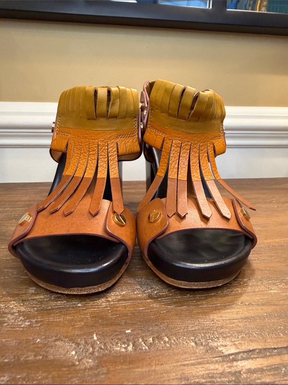 Chloe Kiltie Block Heels